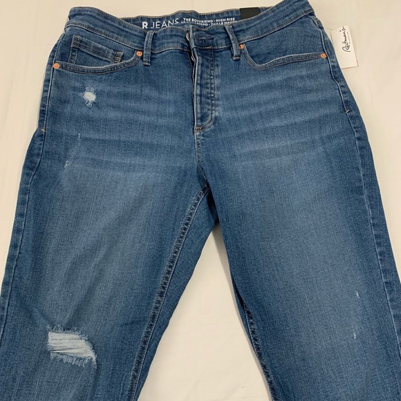 High Rise Boyfriend Jeans - Petite - Picture 2 of 5